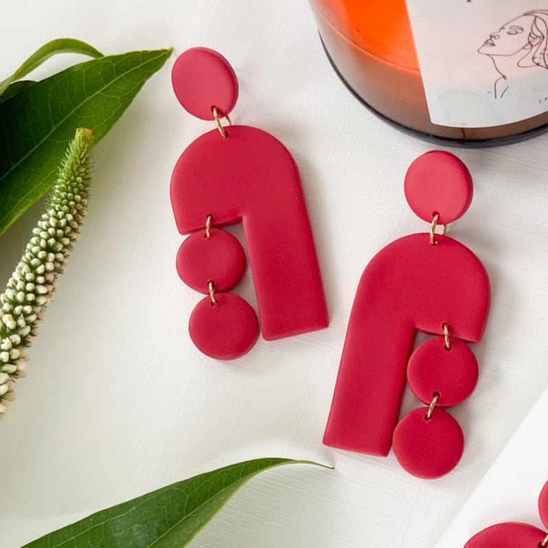Toulouse Earrings in Red
