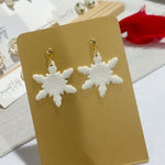 Load image into Gallery viewer, White Snowflake Dangles (Medium)
