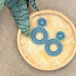 Load image into Gallery viewer, Celeste Earrings in Speckled Turquiose
