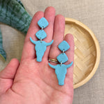 Load image into Gallery viewer, Lainey Earrings in Speckled Turquoise
