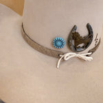 Load image into Gallery viewer, *HAT PIN/BROOCH* -- Western Button in Speckled Turquoise
