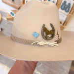 Load image into Gallery viewer, *HAT PIN/BROOCH* -- Texas Style in Speckled Turquoise
