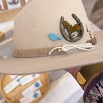 Load image into Gallery viewer, *HAT PIN/BROOCH* -- Bird in Speckled Turquoise
