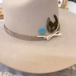 Load image into Gallery viewer, *HAT PIN/BROOCH* -- Christian Style in Speckled Turquoise
