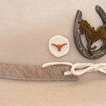 Load image into Gallery viewer, *HAT PIN/BROOCH* -- Longhorn Style in Burnt Orange &amp; Speckled Birch
