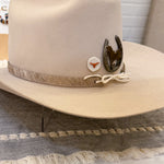 Load image into Gallery viewer, *HAT PIN/BROOCH* -- Longhorn Style in Burnt Orange &amp; Speckled Birch
