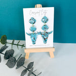 Load image into Gallery viewer, Lainey Dangle Earrings in Faux Turquoise
