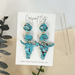 Load image into Gallery viewer, Lainey Dangle Earrings in Faux Turquoise
