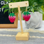Load image into Gallery viewer, Strawberry Hoop Earrings
