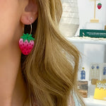 Load image into Gallery viewer, Strawberry Hoop Earrings
