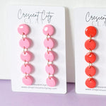 Load image into Gallery viewer, Button Drop Earrings in Bubblegum Pink
