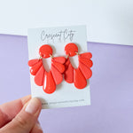 Load image into Gallery viewer, Lynn Earrings in Bright Orange
