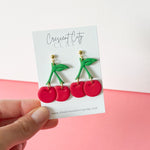 Load image into Gallery viewer, Cherry Dangle Earrings

