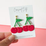Load image into Gallery viewer, Cherry Dangle Earrings
