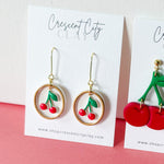 Load image into Gallery viewer, Cherry Charm Earrings
