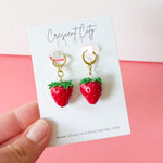 Load image into Gallery viewer, 3D Strawberry Earrings
