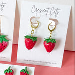 Load image into Gallery viewer, 3D Strawberry Earrings
