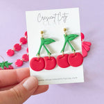 Load image into Gallery viewer, Cherry Dangle Earrings
