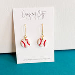 Load image into Gallery viewer, Baseball Dangle Earrings
