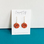 Load image into Gallery viewer, Basketball Dangle Earrings
