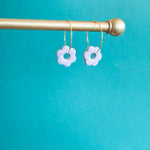 Load image into Gallery viewer, Flower Hoop Earrings
