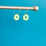 Load image into Gallery viewer, Flower Hoop Earrings
