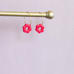 Load image into Gallery viewer, Flower Hoop Earrings
