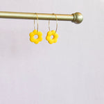Load image into Gallery viewer, Flower Hoop Earrings
