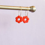 Load image into Gallery viewer, Flower Hoop Earrings
