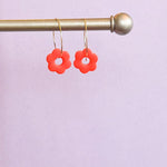 Load image into Gallery viewer, Flower Hoop Earrings
