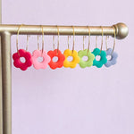 Load image into Gallery viewer, Flower Hoop Earrings
