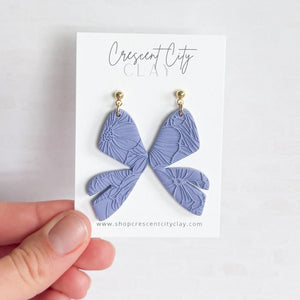Butterfly Wing Earrings in Lilac