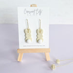 Load image into Gallery viewer, Bunny Cottontail Earrings in Pale Yellow

