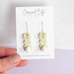 Load image into Gallery viewer, Bunny Cottontail Earrings in Pale Yellow
