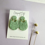 Load image into Gallery viewer, Athena Earrings in Textured Sage
