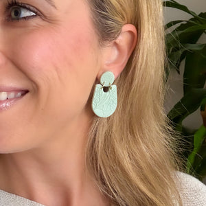 Athena Earrings in Textured Sage