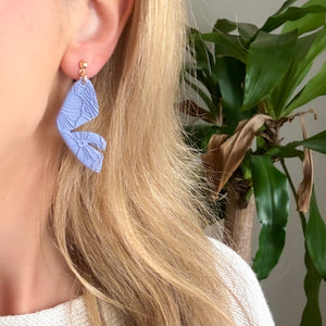 Butterfly Wing Earrings in Lilac