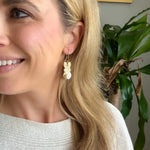Load image into Gallery viewer, Bunny Cottontail Earrings in Pale Yellow
