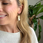 Load image into Gallery viewer, Bunny Cottontail Earrings in Pale Yellow
