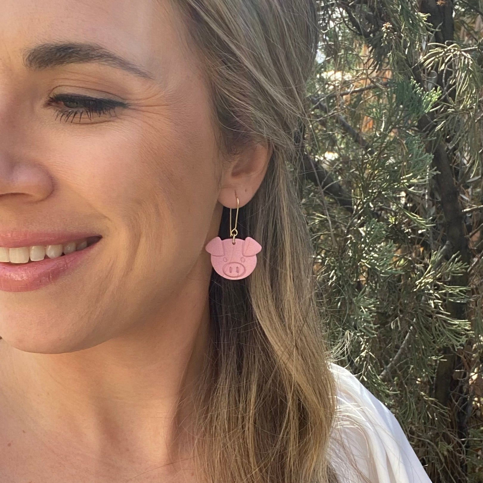 Piggy / Hog Dangle Earrings