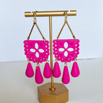 Load image into Gallery viewer, Papel Picado Earrings in Pink
