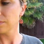 Load image into Gallery viewer, Basketball Dangle Earrings
