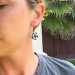 Load image into Gallery viewer, Soccer Ball Dangle Earrings
