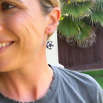 Load image into Gallery viewer, Soccer Ball Dangle Earrings
