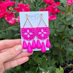 Load image into Gallery viewer, Papel Picado Earrings in Pink
