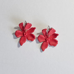 Flora Earrings in Red