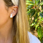 Load image into Gallery viewer, Bunny Cottontail Studs in White
