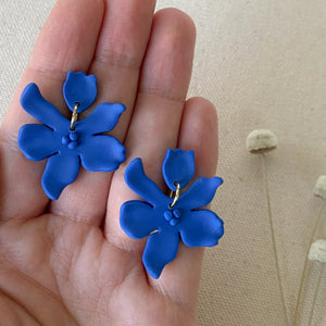 Flora Earrings in Cobalt