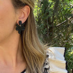 Load image into Gallery viewer, Flora Earrings in Black

