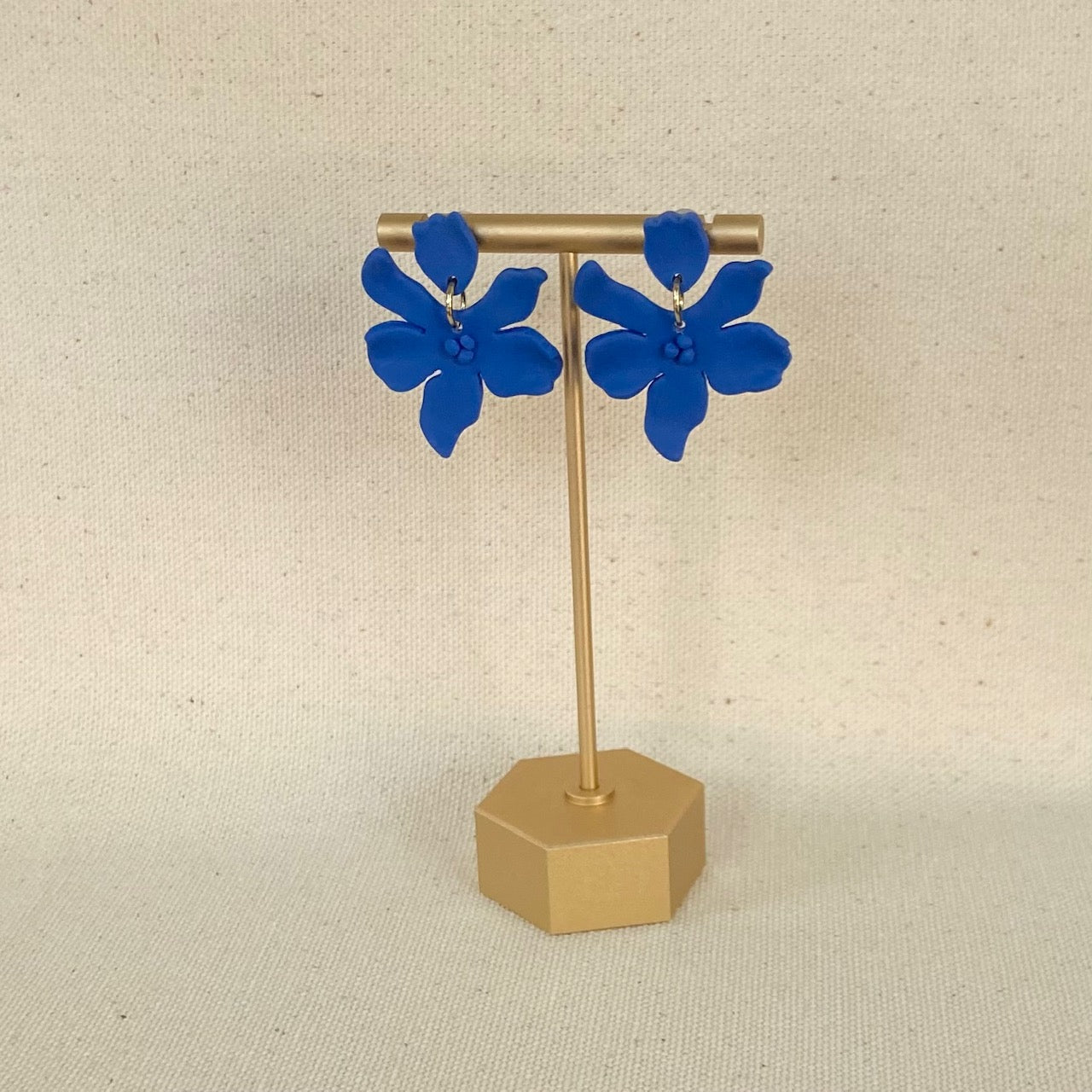 Flora Earrings in Cobalt